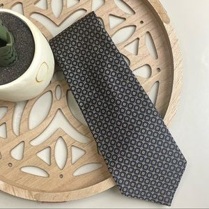 Lauren Ralph Lauren Hand Finished Silk Tie- Navy and Gold